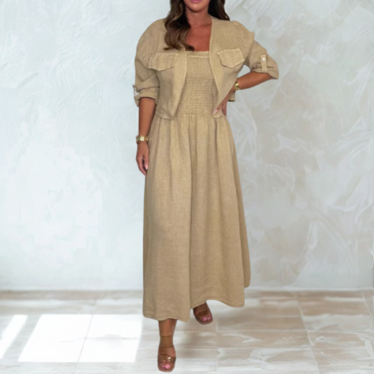 Women's Short Cardigan Suspender Skirt 2-piece Set